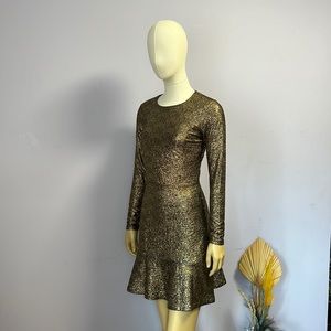 black dress with gold sparkles, by michael kors brand